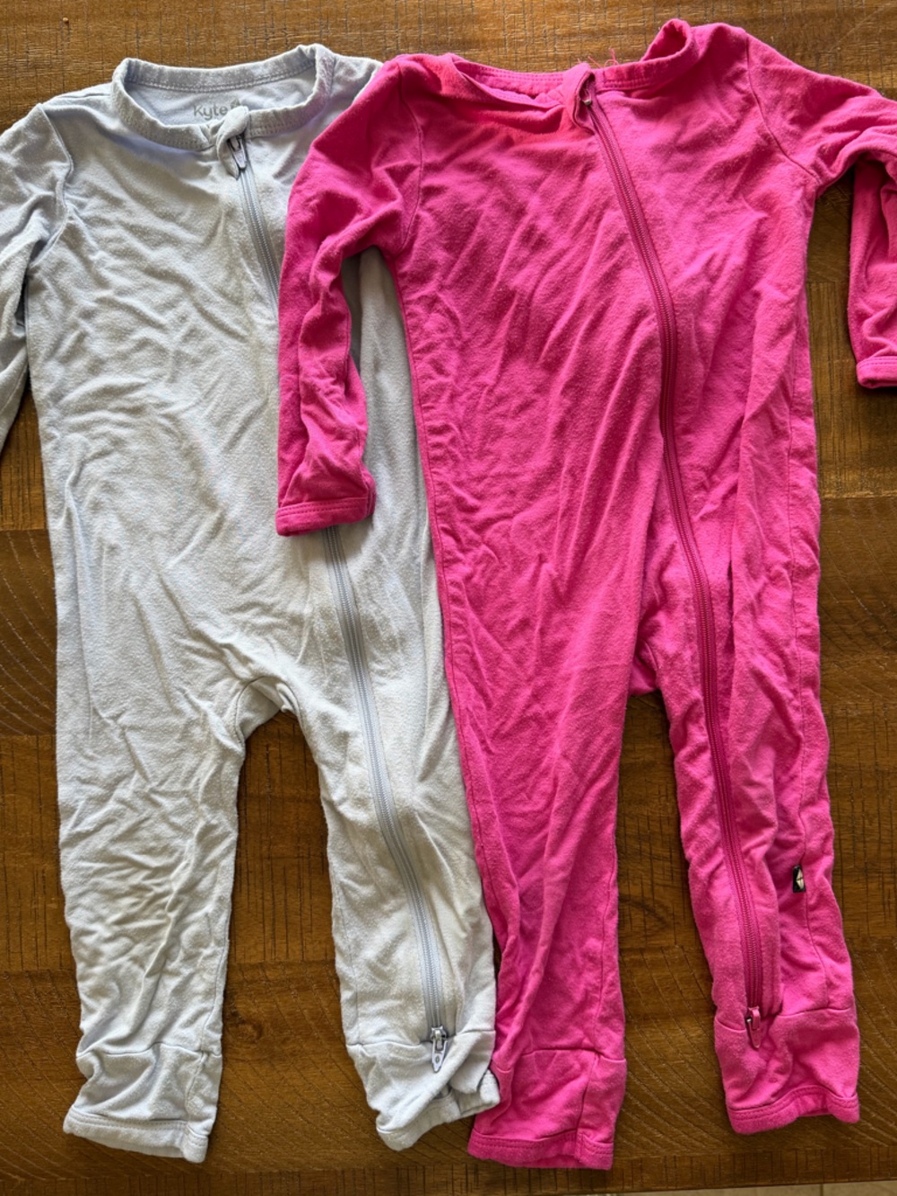 Set of 2 Kyte Baby Zipper Romper Lilac and Pink Size 6-12M
